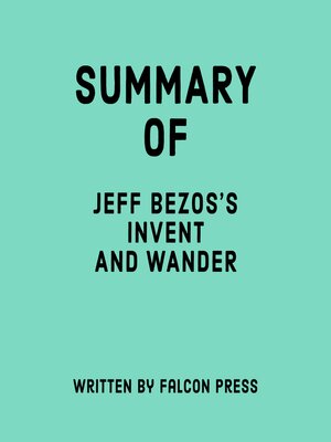 cover image of Summary of Jeff Bezos's Invent and Wander